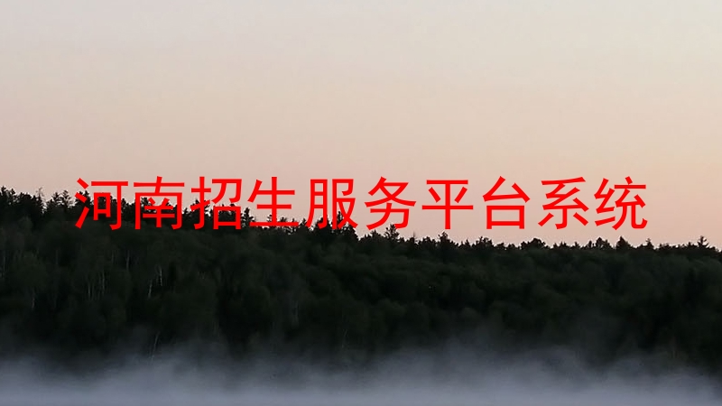 河南招生服务平台系统