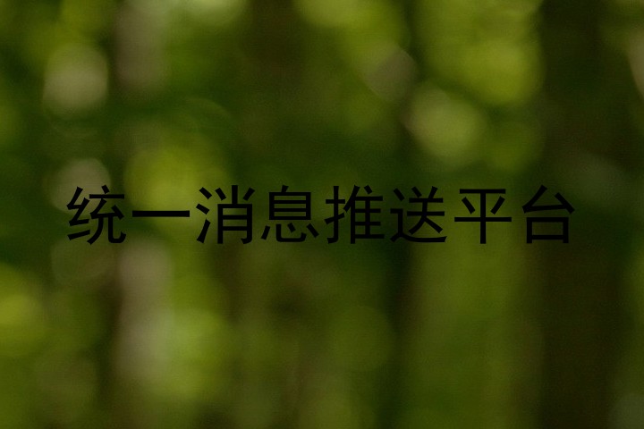 统一消息推送平台
