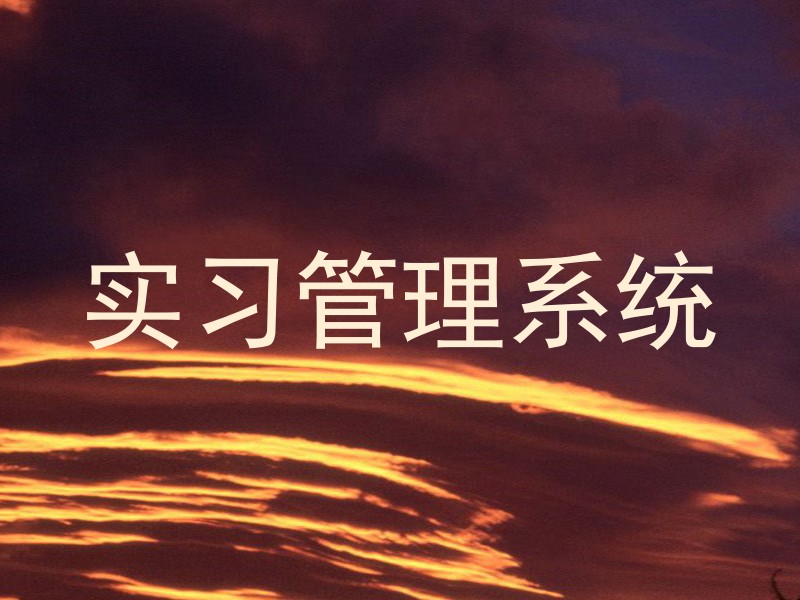 实习管理系统