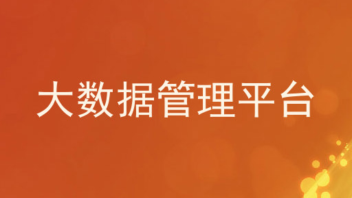 大数据管理平台