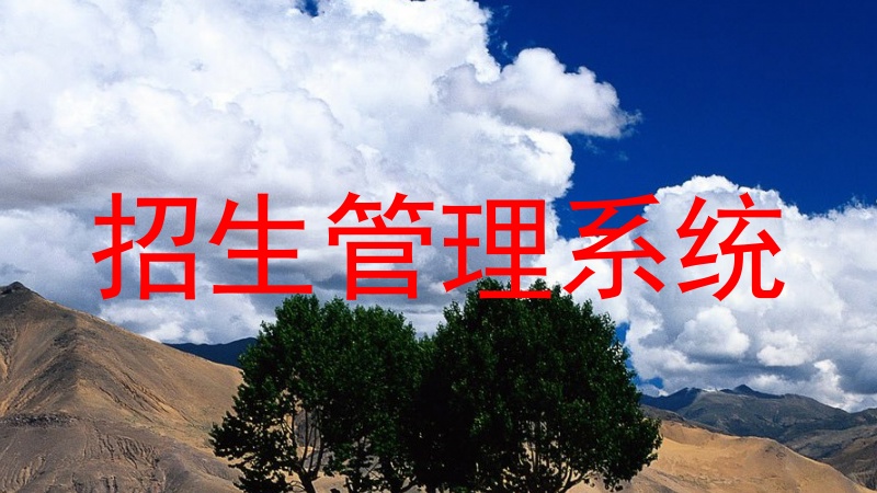 招生管理系统
