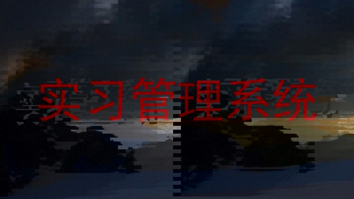 实习管理系统