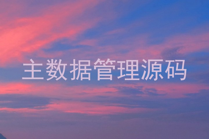 主数据管理源码