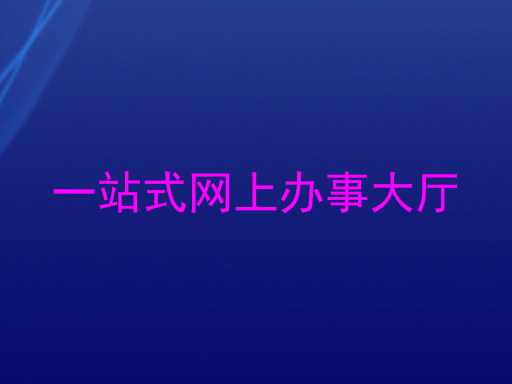 一站式网上办事大厅