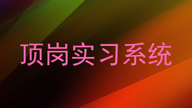 顶岗实习系统