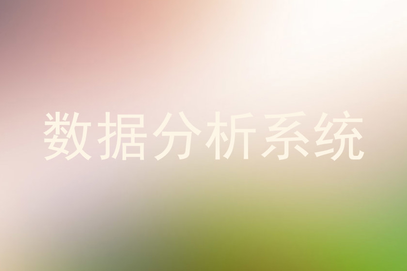 数据分析系统