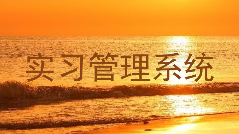 实习管理系统