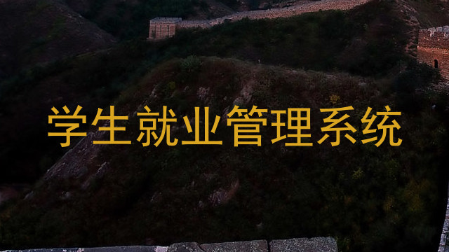 学生就业管理系统