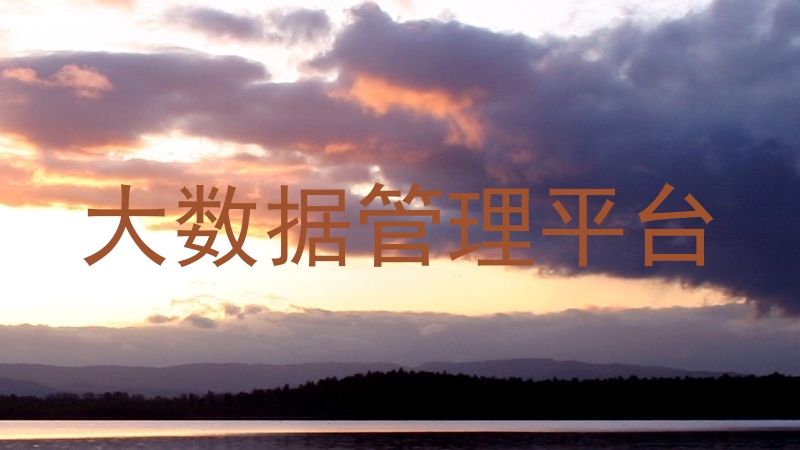 大数据管理平台
