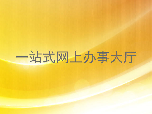一站式网上办事大厅
