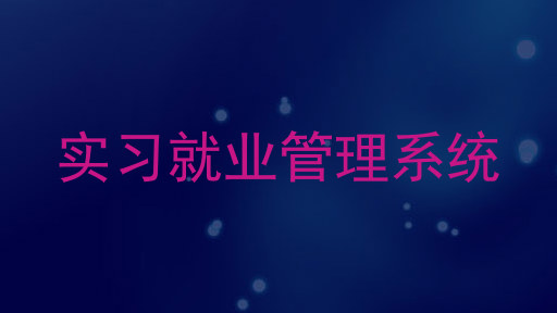 实习就业管理系统