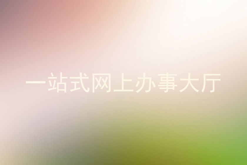 一站式网上办事大厅