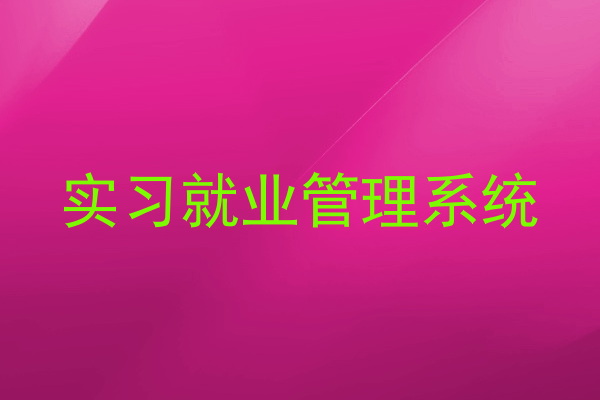 实习就业管理系统