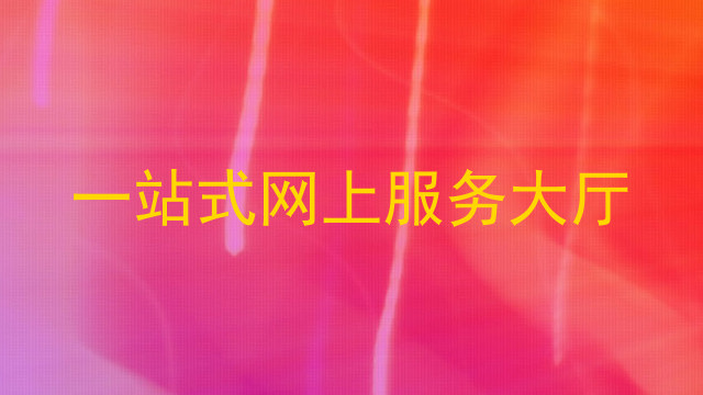 一站式网上服务大厅