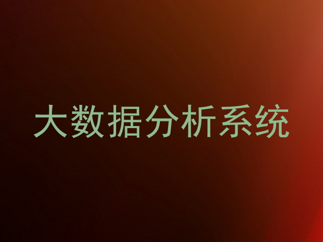 大数据分析系统