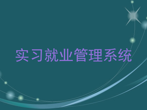 实习就业管理系统