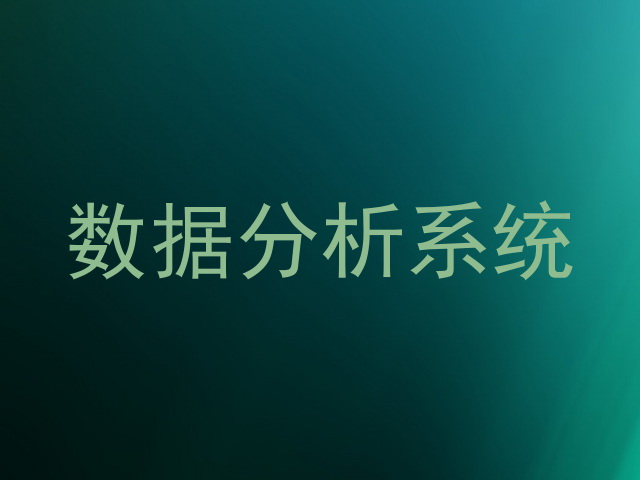 数据分析系统