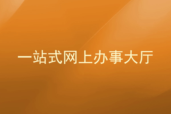 一站式网上办事大厅