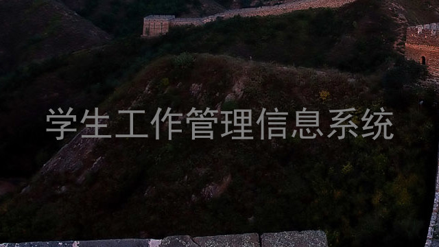 学生工作管理信息系统
