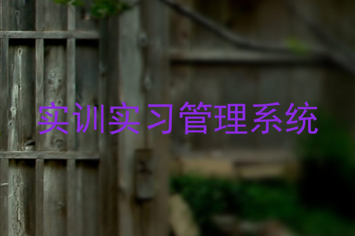 实训实习管理系统