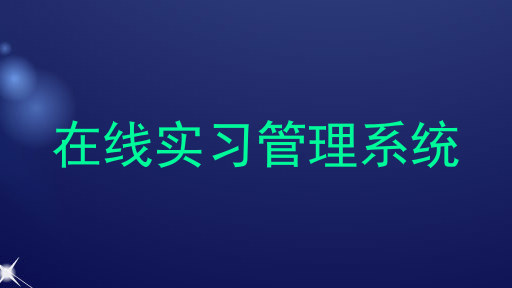 在线实习管理系统