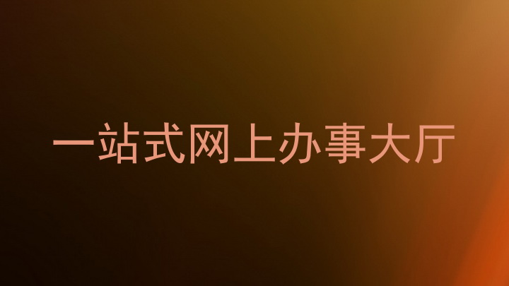 一站式网上办事大厅