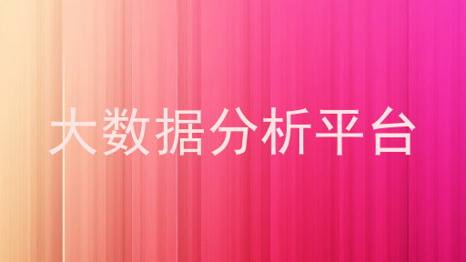 大数据分析平台