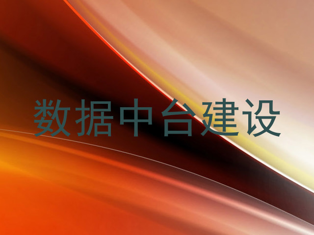 数据中台建设