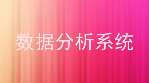 数据分析系统