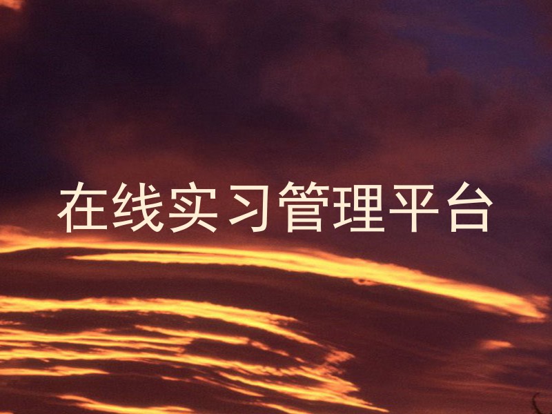 在线实习管理平台