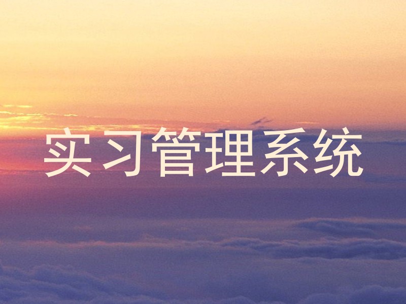 实习管理系统