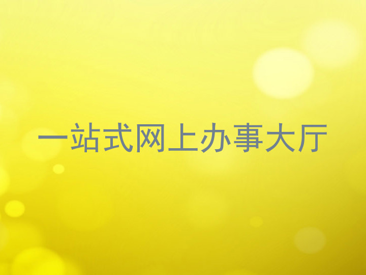 一站式网上办事大厅