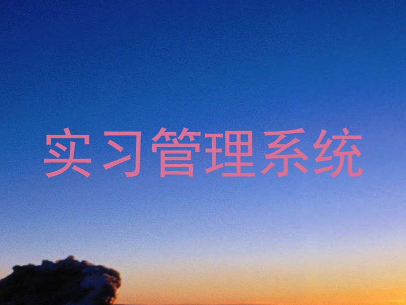 实习管理系统