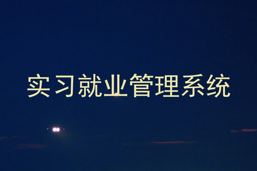 实习就业管理系统