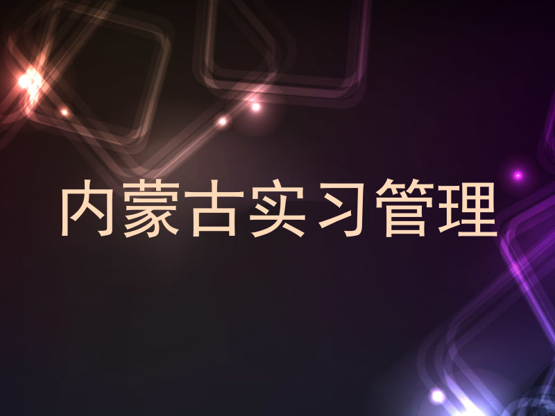 内蒙古实习管理