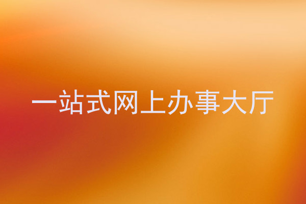 一站式网上办事大厅