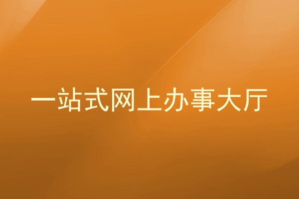 一站式网上办事大厅
