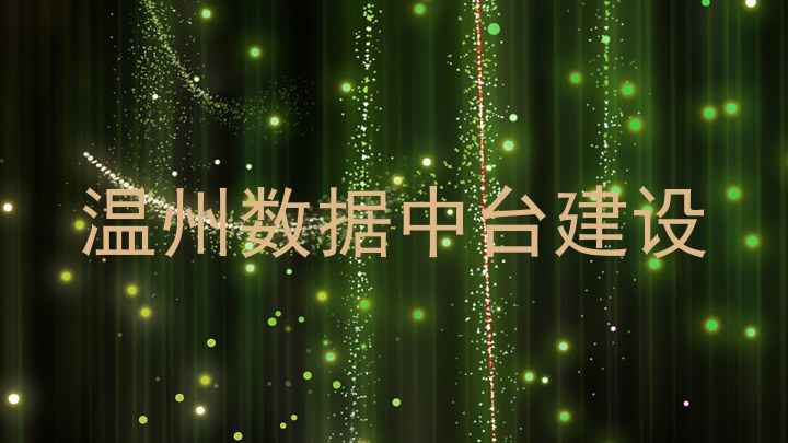 温州数据中台建设