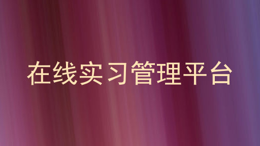 在线实习管理平台