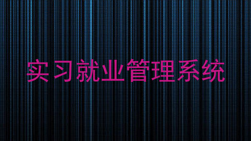 实习就业管理系统