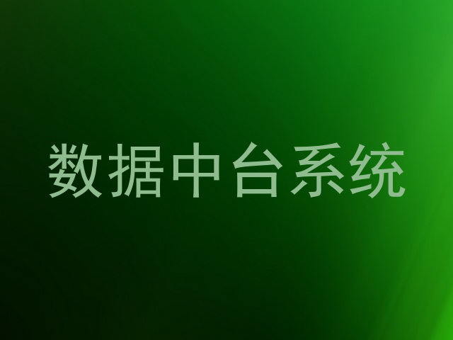 数据中台系统