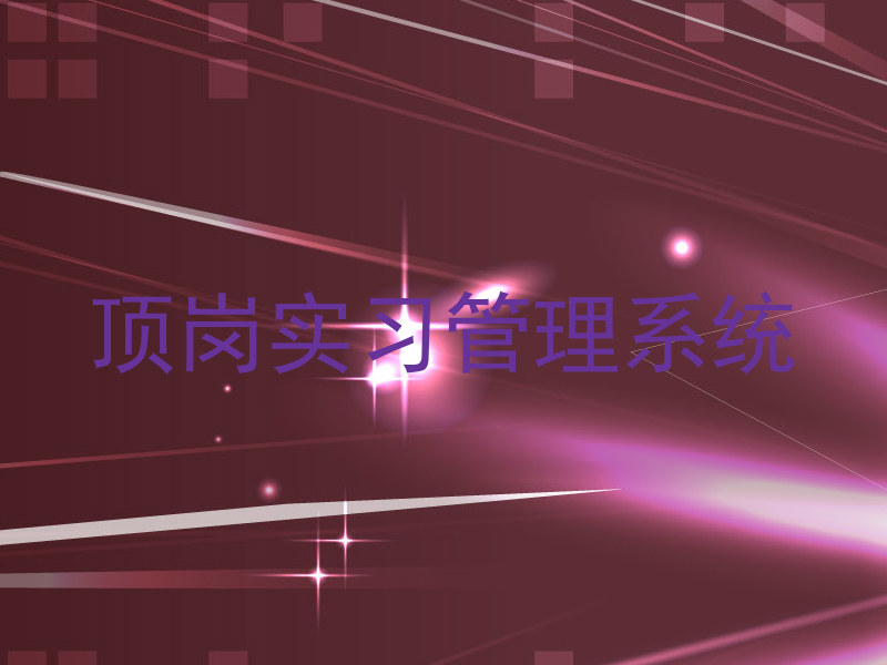 顶岗实习管理系统