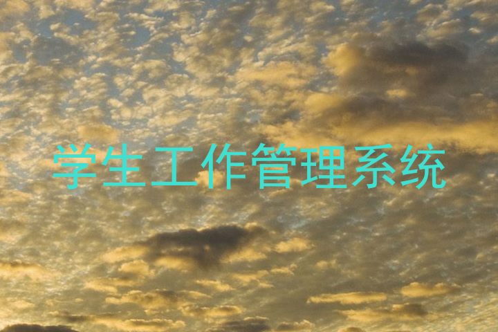 学生工作管理系统
