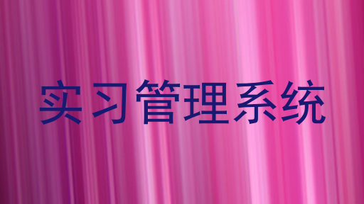 实习管理系统