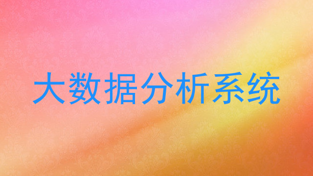 大数据分析系统