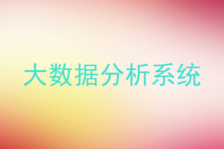 大数据分析系统