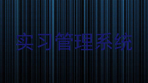 实习管理系统