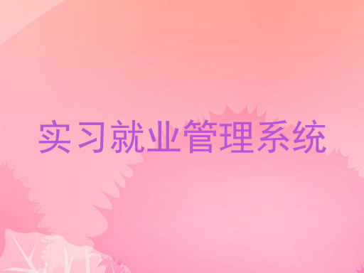 实习就业管理系统
