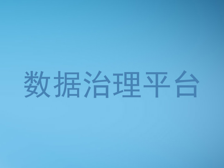 数据治理平台
