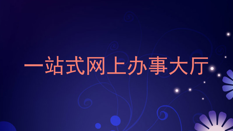 一站式网上办事大厅